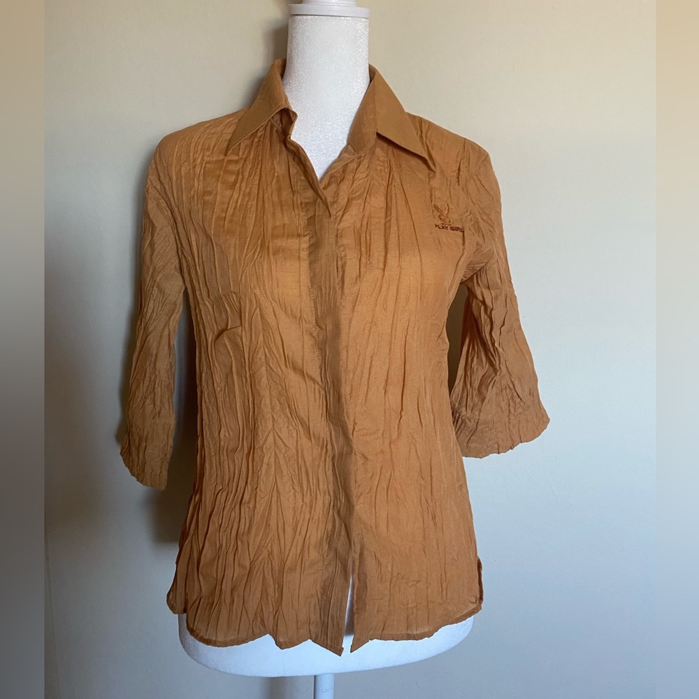 RARE 1970s Playgirl playboy bunny shirt size S